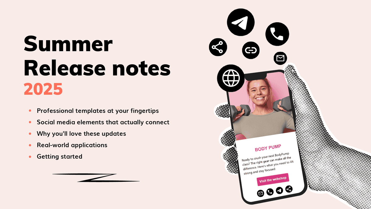 Flexmail's summer updates: templates & smarter social media