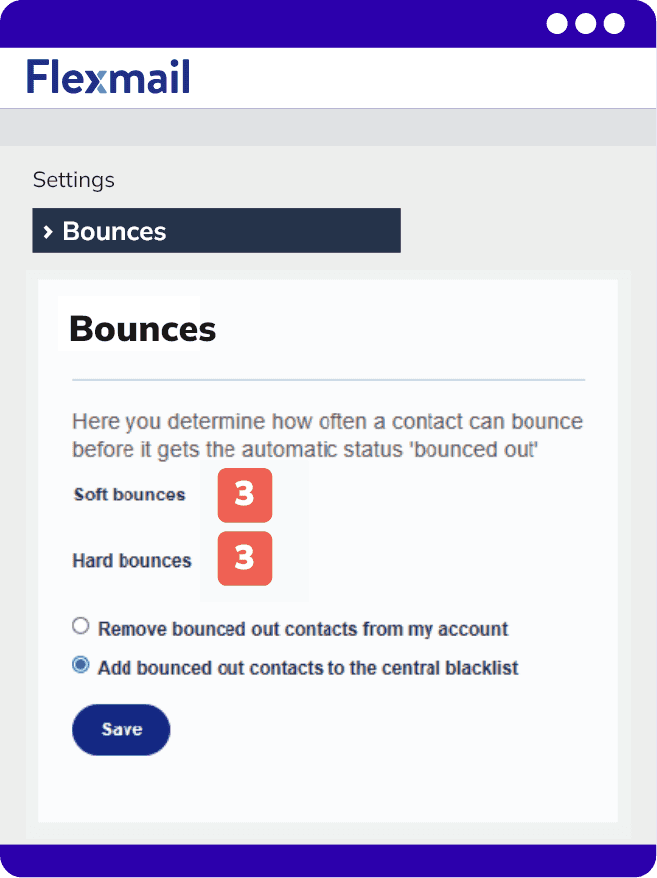 Automatic bounce handling for an excellent reputation