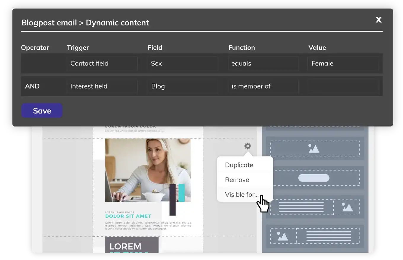 Show personalised articles in your email with Dynamic Content