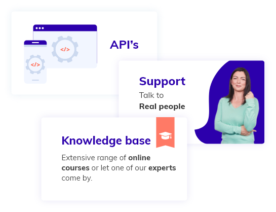 Via de API kan je je eigen connecties bouwen met bijvoorbeeld Magento, Wordpress, Google, Microsoft, Drupal, Salesforce, Teamleader.