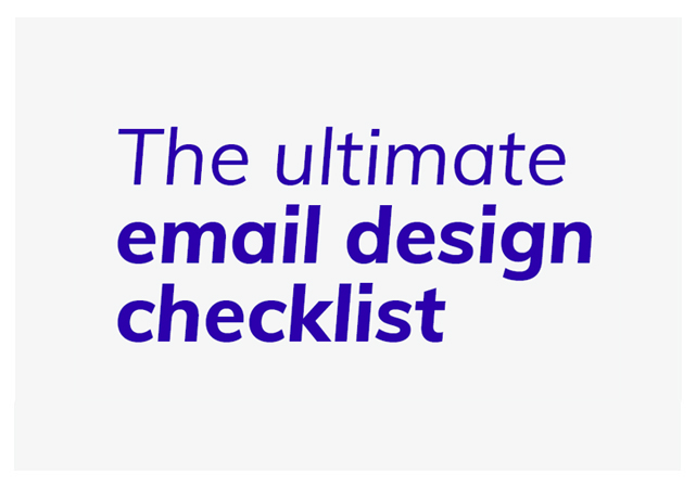 Cover of the ultimate email design checklist