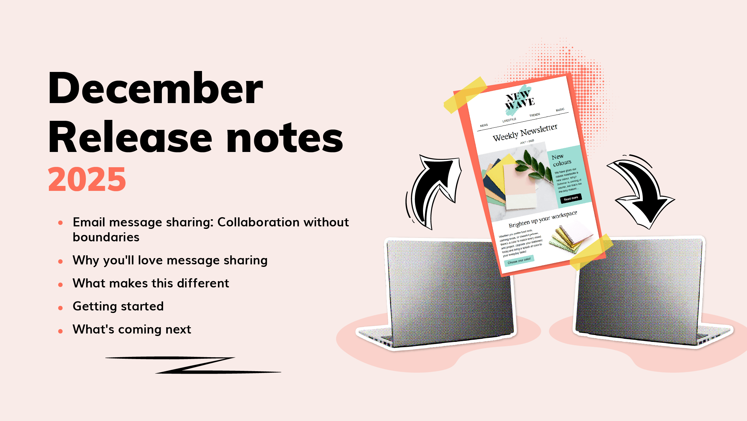 Flexmail's december updates: Share email messages | Flexmail