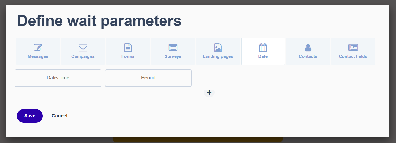 Flexmail email marketing software - set up a wait block Flexmail email marketing software - set up a wait block
