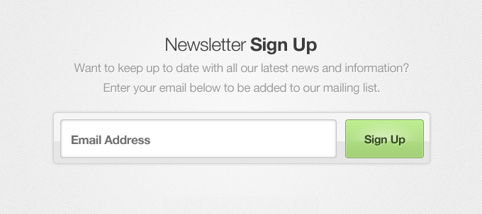 Formulaire d'opt-in - Newsletter Sign Up
