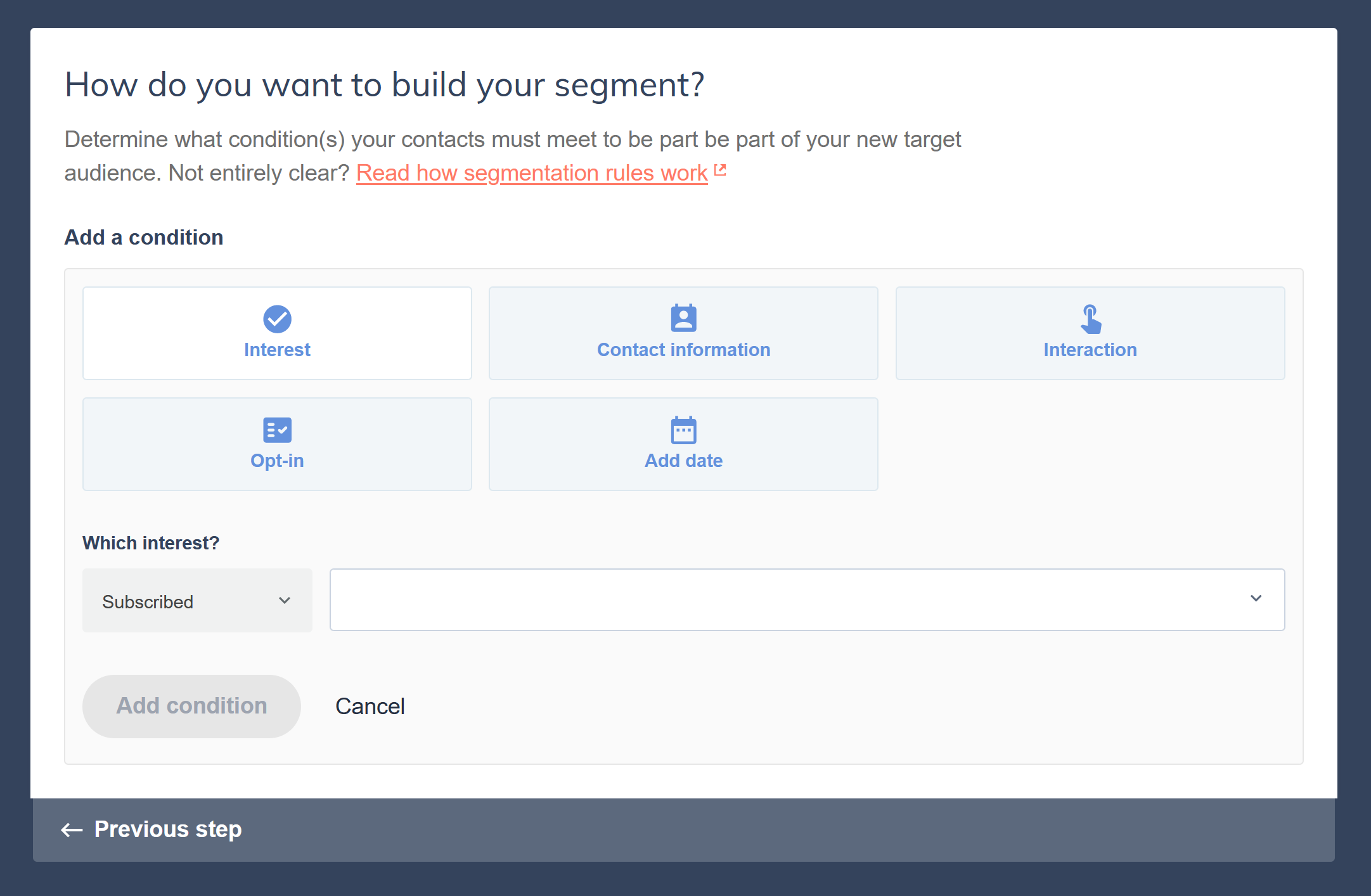 De nouvelles conditions de segmentation