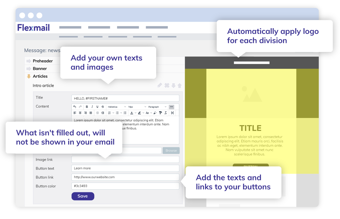 Decide which elements you want to make variable to protect your corporate identity.